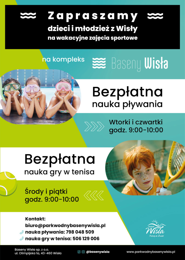 Bezpłatna nauka pływania i gry w tenisa